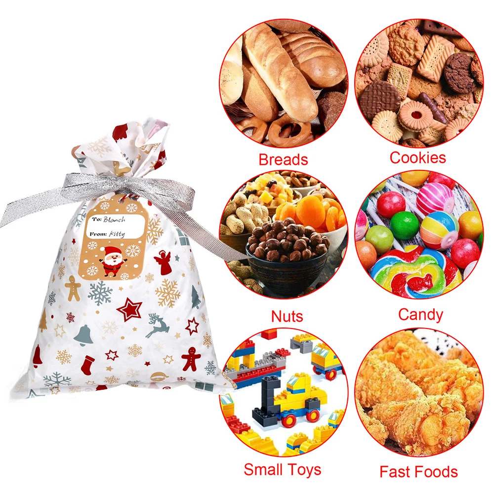 Behogar 22 шт Ассорти размер Рождественский Подарочный пакет пластиковые конфеты
