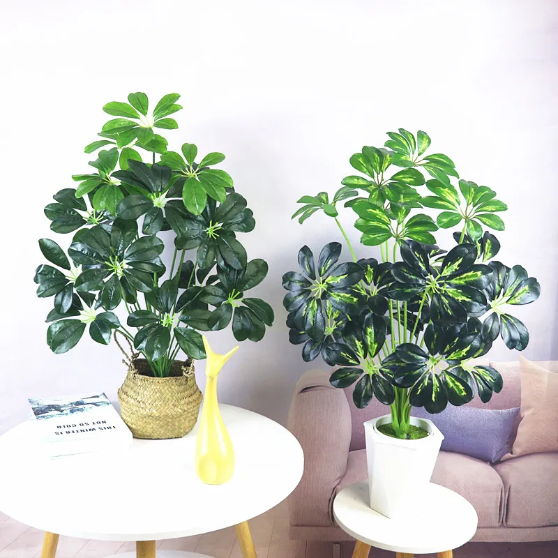 Искусственные тропические растения 70 см 18 листьев пластиковая Пальма ветка