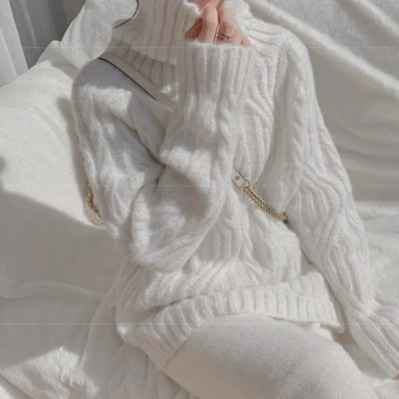 

Женский свитер на осень и зиму, Женская водолазка, Женский пуловер 2021, свободный джемпер, Женская одежда оверсайз, блузка, Новинка