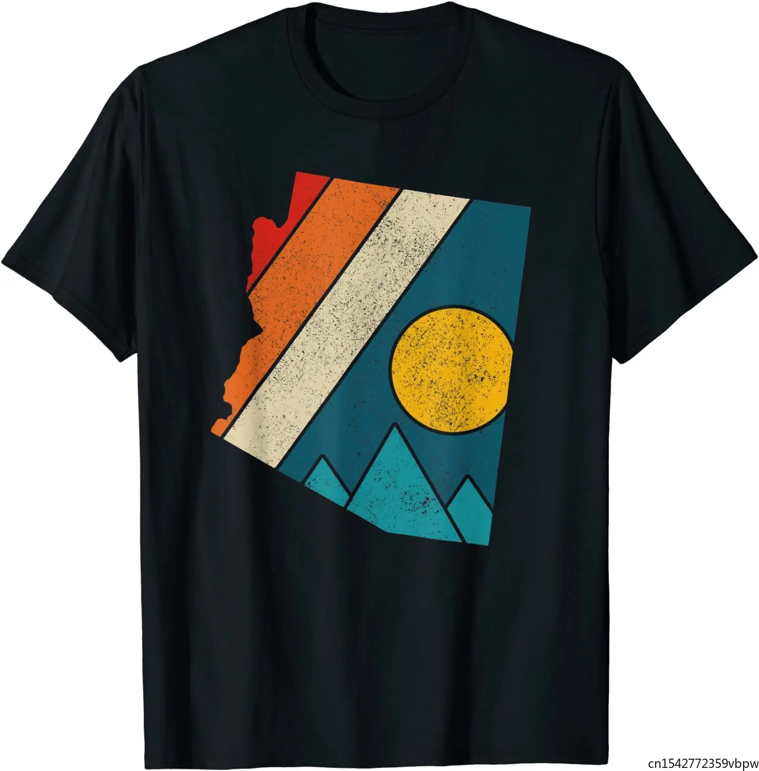 

Arizona Vintage State Map Mountains Hiker Camping Pride Gift T-Shirt Unisex Tee
