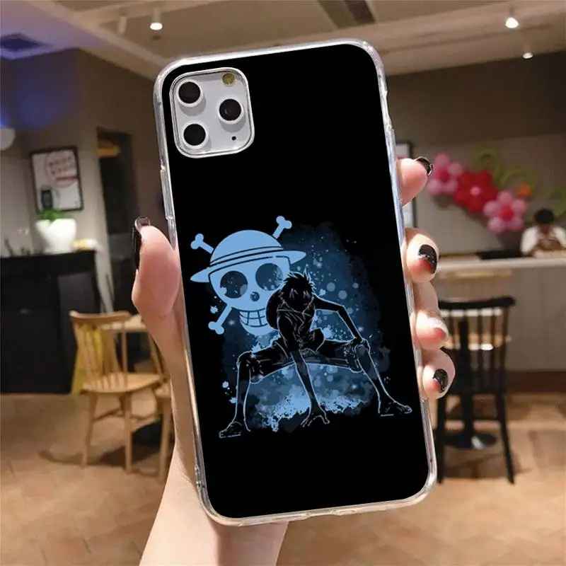 

One piece zoro luffy Phone Case Transparent for iPhone 6 7 8 11 12 s mini pro X XS XR MAX Plus cover funda shell