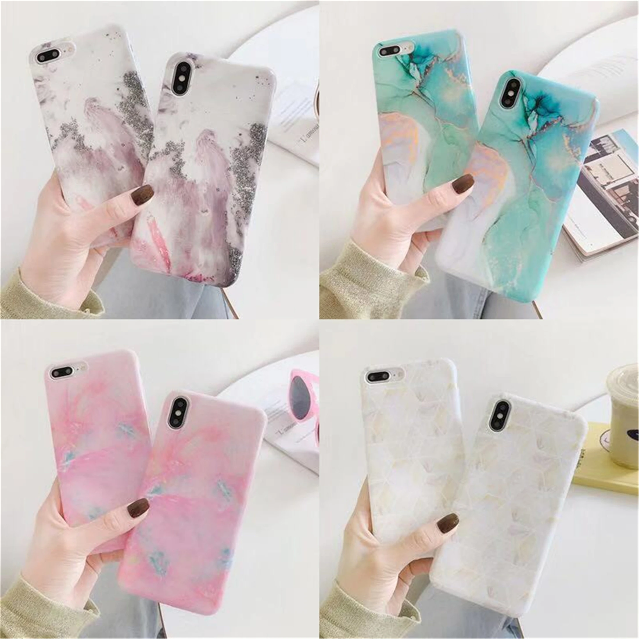 Мраморный чехол для Coque iphone 11 Pro X XS MAX XR мягкая задняя крышка из ТПУ 7 8 6 6S Plus S 8plus