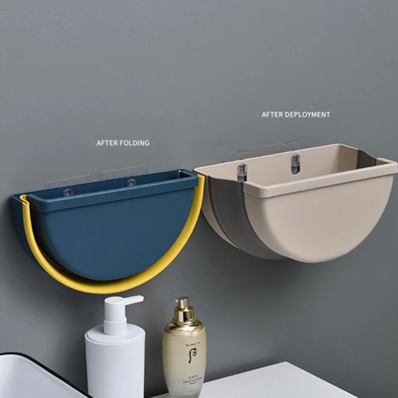 Кухонный складной мусорный бак полукруглый подвесной для двери шкафа