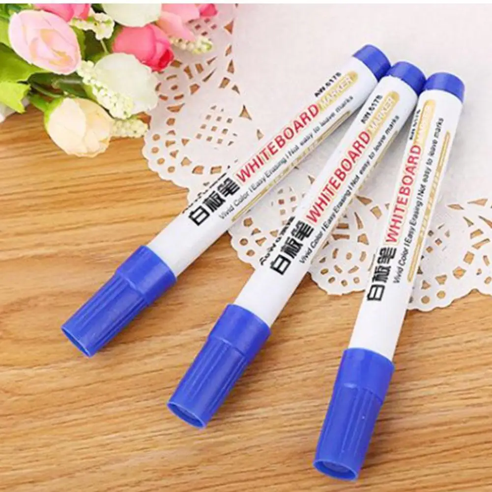 1PC Big Capacity Erasable Whiteboard Marker Pen Red blue black Erase Markers pen Office School Stationery Supplies |