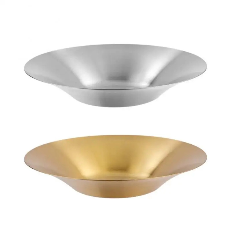 Creative Stainless Steel Straw Hat Plate Pasta Salad Deep Soup Household Tableware Dish Western Food | Дом и сад