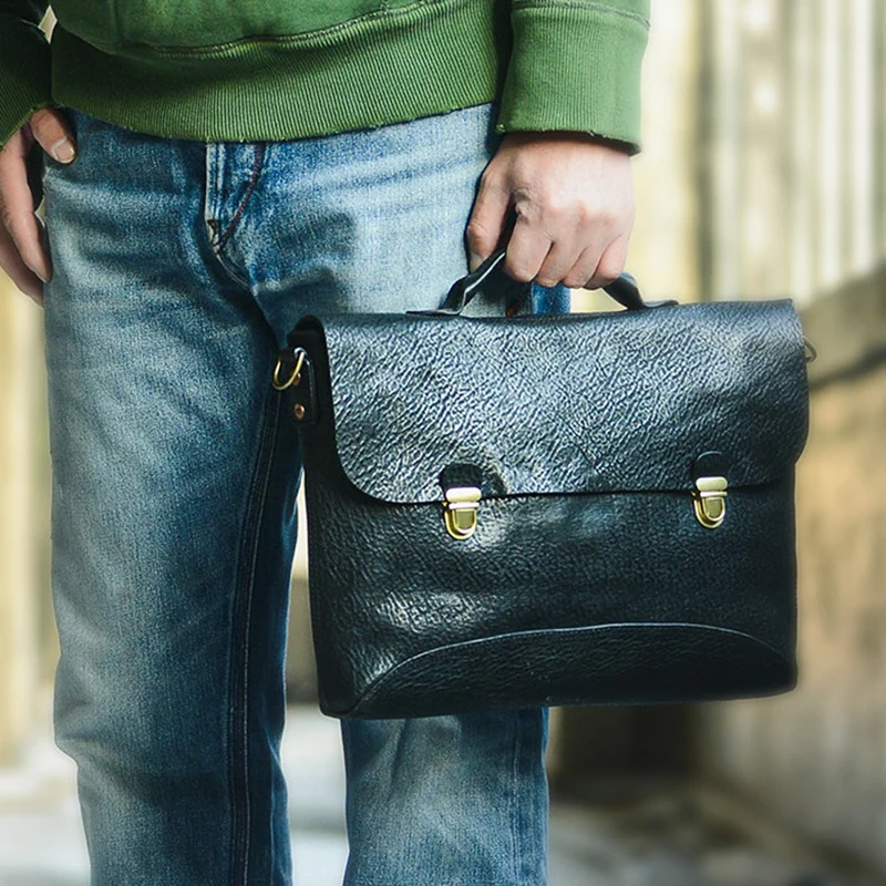 

Портфель из натуральной воловьей кожи для мужчин и женщин, модный роскошный простой Повседневный дизайнерский саквояж для ноутбука, мессенджер