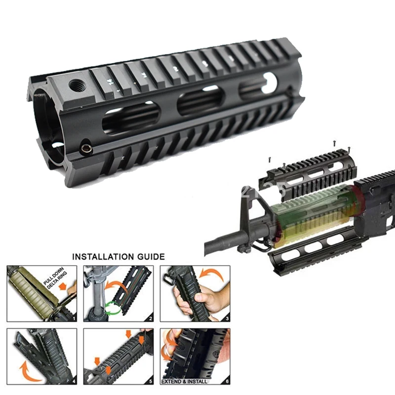 6 7 дюймовая M4 AR15 M16 четырехрельсовая Накладка для Винтовки Пикатинни крепления
