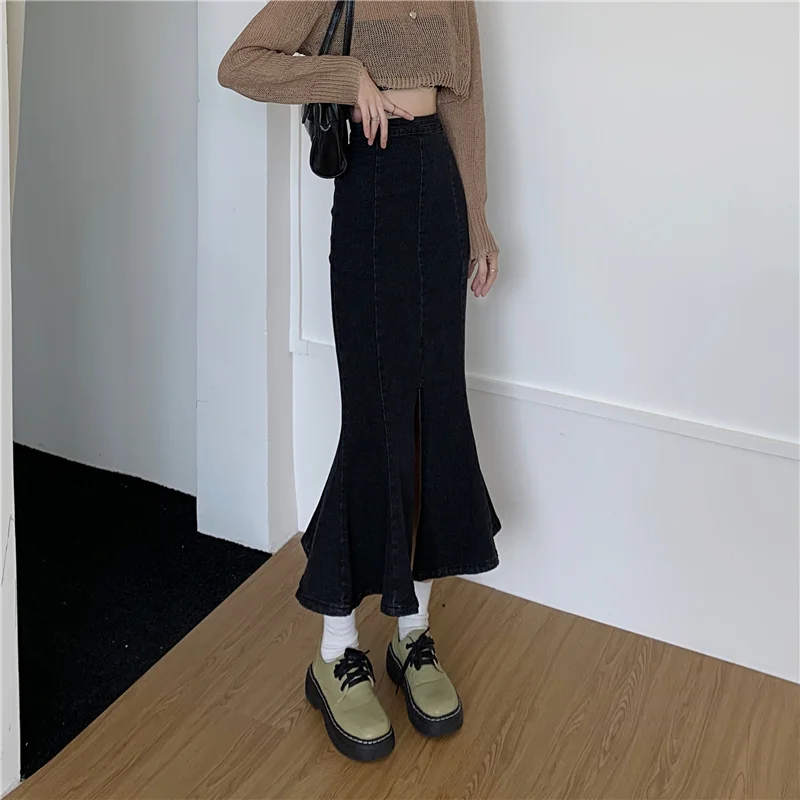 

Реальное фото осенней одежды, новая юбка с разрезом