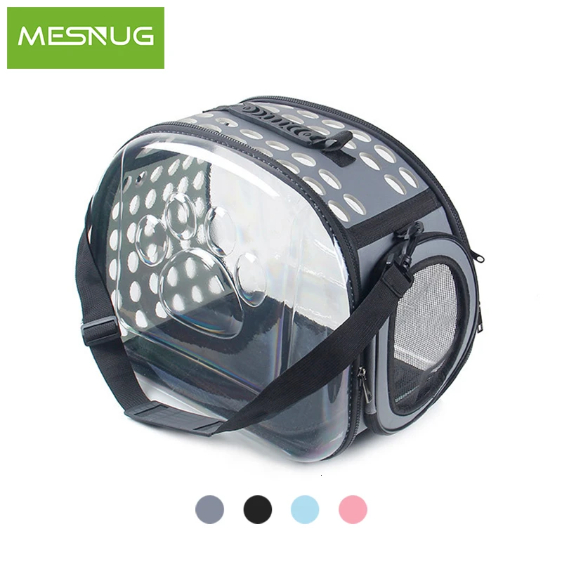 MESNUG прозрачная сумка-переноска для кошек дышащая сумка на ремне щенков складная