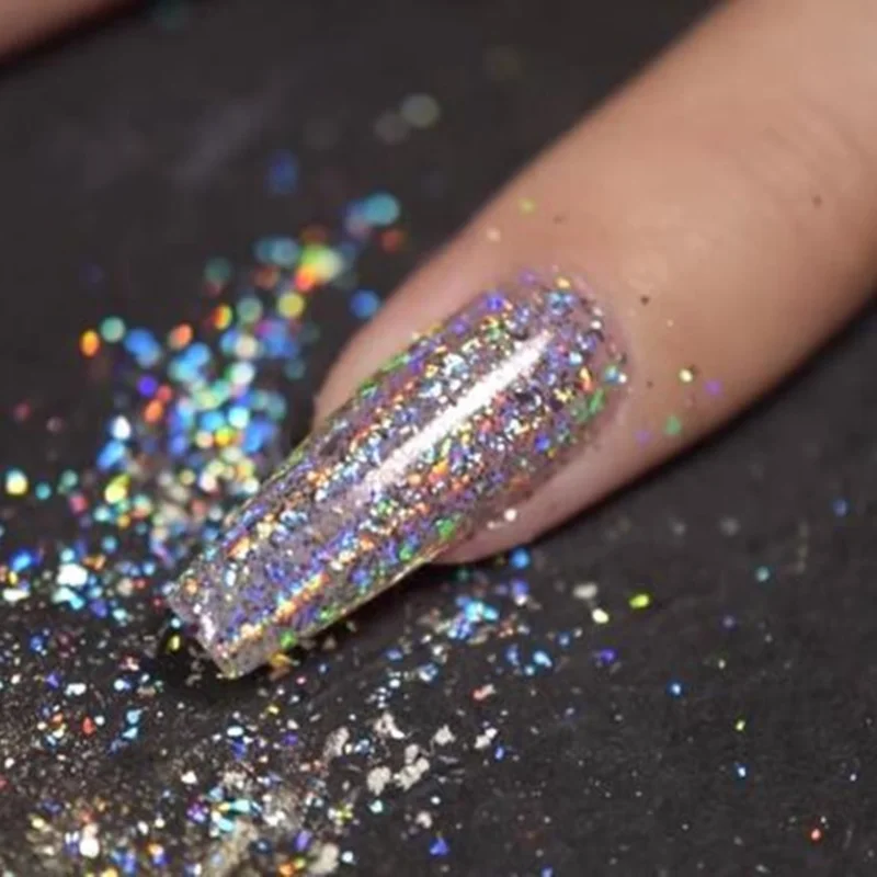 Цветные яркие сверхблестящие Блестки для ногтевого дизайна ультраяркие