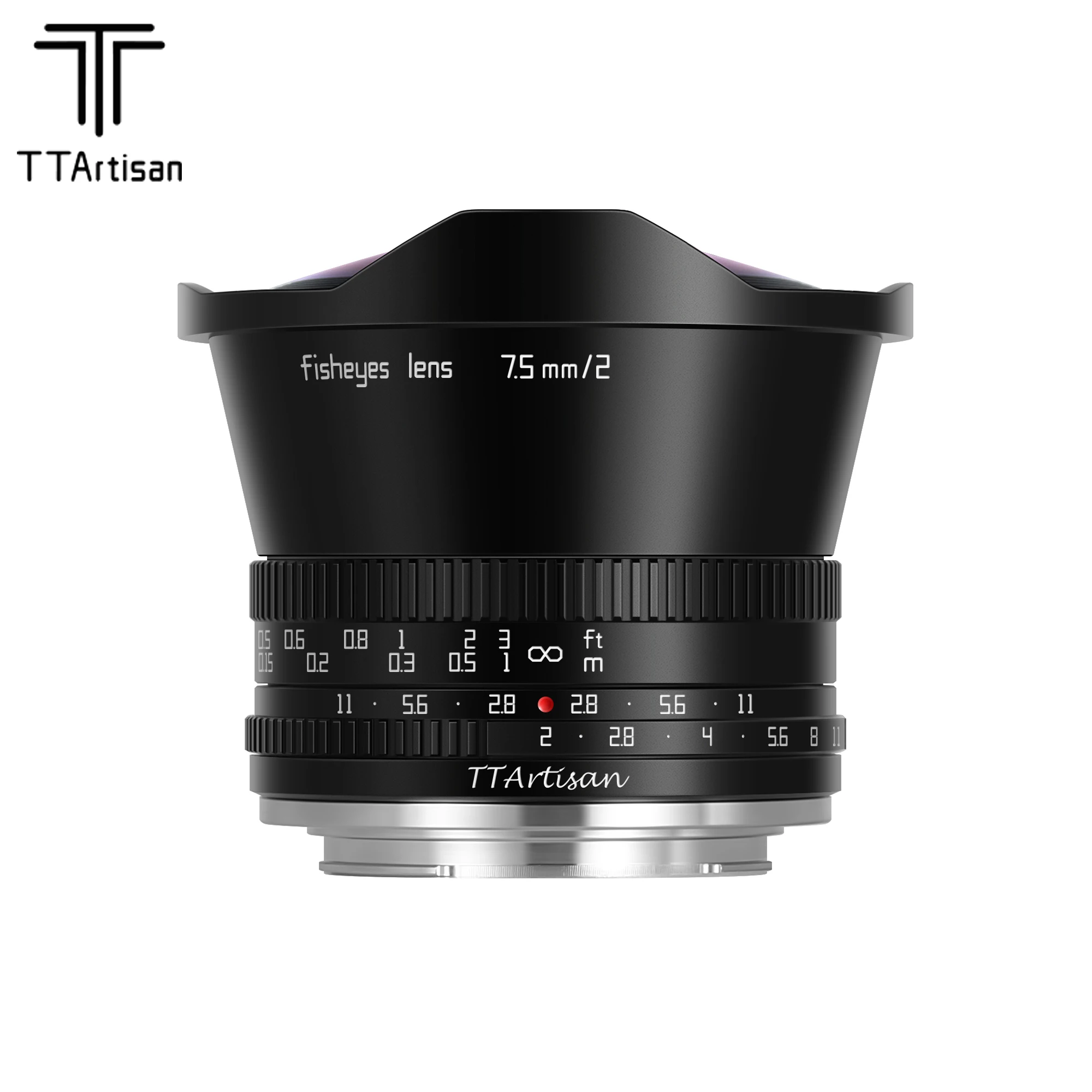 TTArtisan 7 5 мм F2 APS-C Рыбий глаз объектив Ручной фокус для FUJI X/SONY E/Canon M EOS R/Nikon Z/Leica/SIGMA L