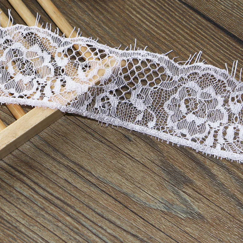 3 ярда 6 см широкий свет розовая кружевная ткань для творчества ресниц кружево
