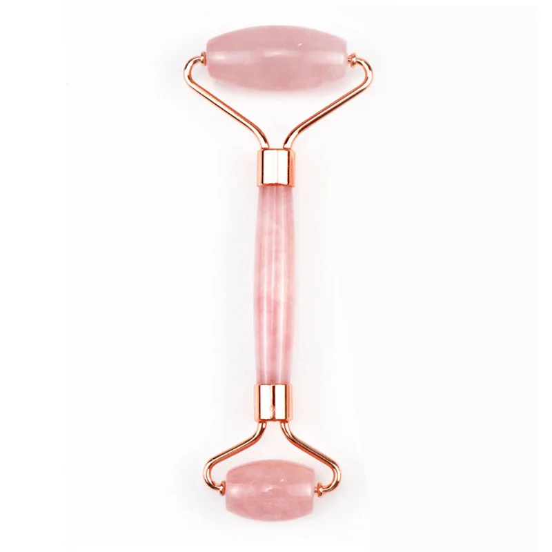 

Rose Quartz Jade Roller Guasha Scraper Plate Natural Crystal Stone Face Massage Slim Lift Wrinkle Double Chin Removal Beauty