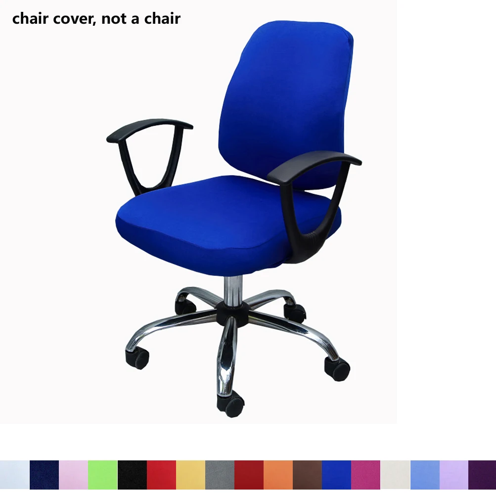 Solid Office Computer Chair Cover Spandex Split Seat Cover Universal Office Anti-dust  Armchair Cover