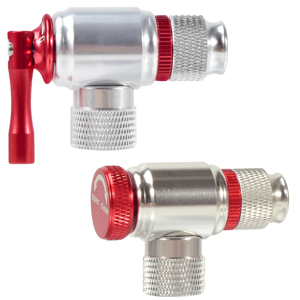 

New SWTXO Bicycle Mini Inflator Head Adapter Portable Mountain Road Bike CO2 Inflatable Head Adapter Schrader/Presta Valve