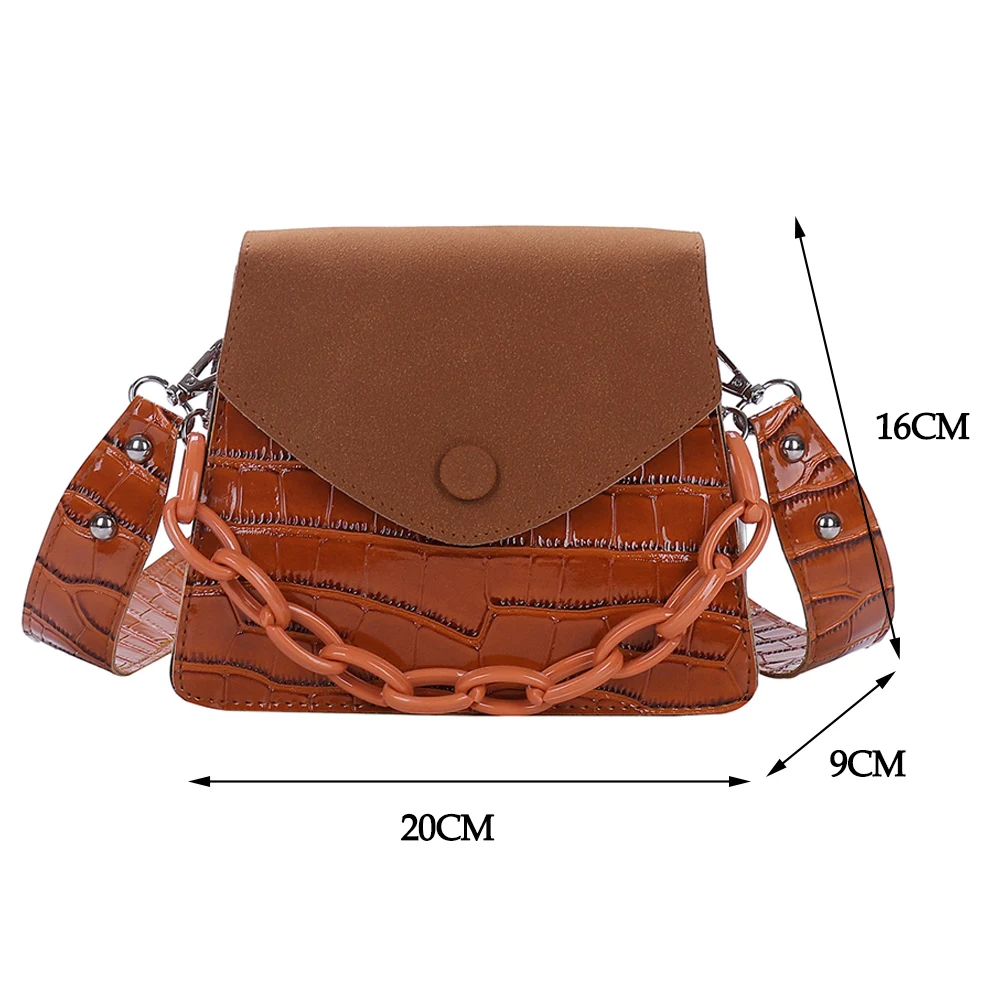 

Alligator Pattern Small Shoulder Bags For Women 2021 PU Leather Underarm Bags Elegant Female Thick Chain Crossbody Bolsa femme