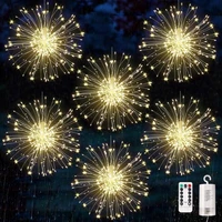 120180leds twinkle starburst aa battery firework string lights for holiday festival christmas outdoor indoor decoration lights