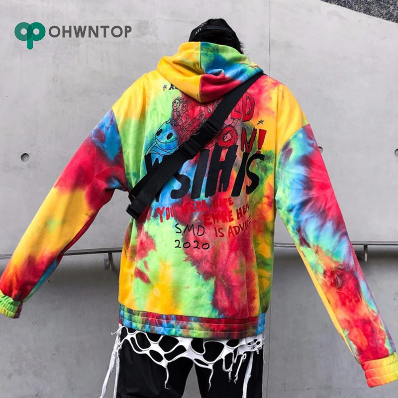 Мужские толстовки в стиле хип хоп мужской пуловер Харадзюку с принтом и свитшоты