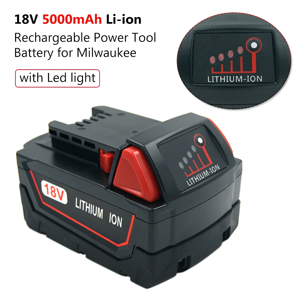 Литий-ионная аккумуляторная батарея 18 в 1850 Ач для Milwaukee M18 48-11-1852 48-11-1820 48-11-1828