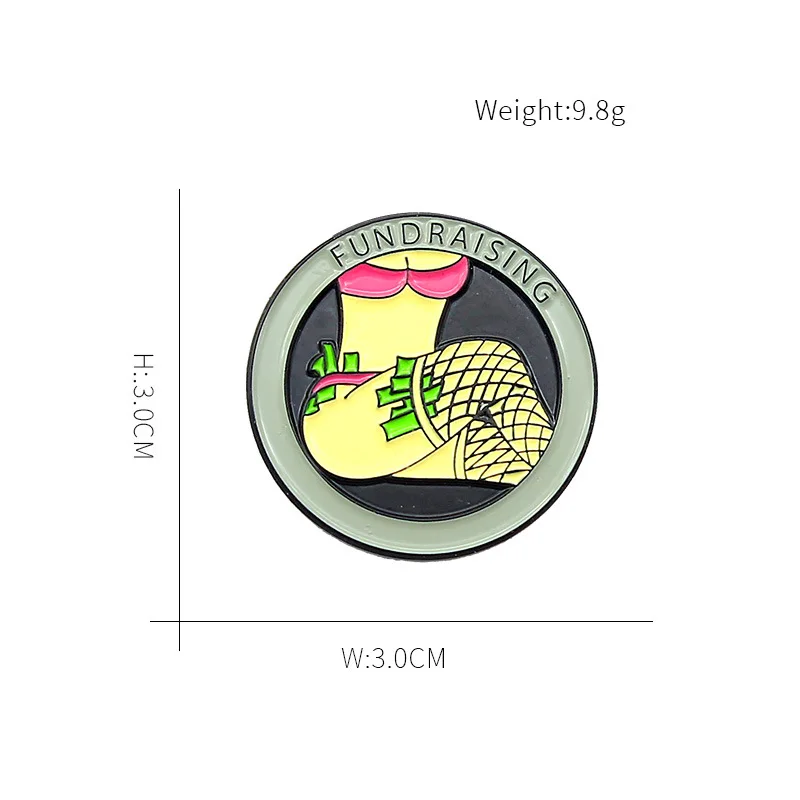 

Sexy Badge For Women Charm Jewelry Gift Sexy Beauty Women Round Brooch Enamel Pin Beautiful Bikini Women Thigh Brooches