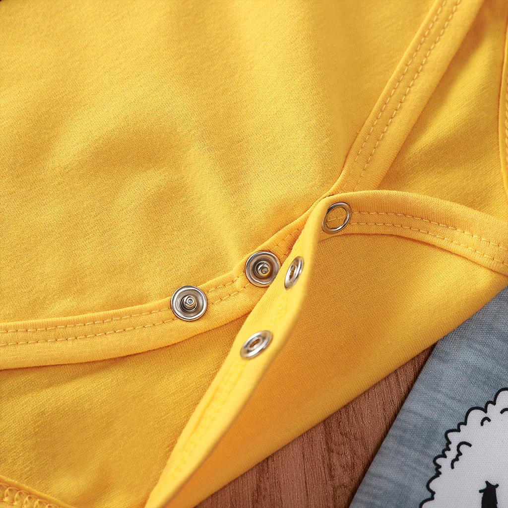 Детская осенняя одежда комбинезон с длинными рукавами и принтом овечки для