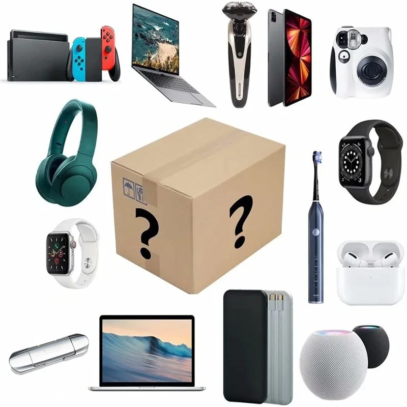 

Lucky Gift Mystery Box Mysterious Random Product, Have The Opportunity Open: Such As Laptop, Mobile Phone, Camera, Any Possible