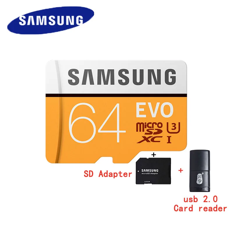 Оригинальный samsung EVO micro SD карта 32 Гб 16 microSDHC microSDXC C10 microsd TF 64 128 Поддержка