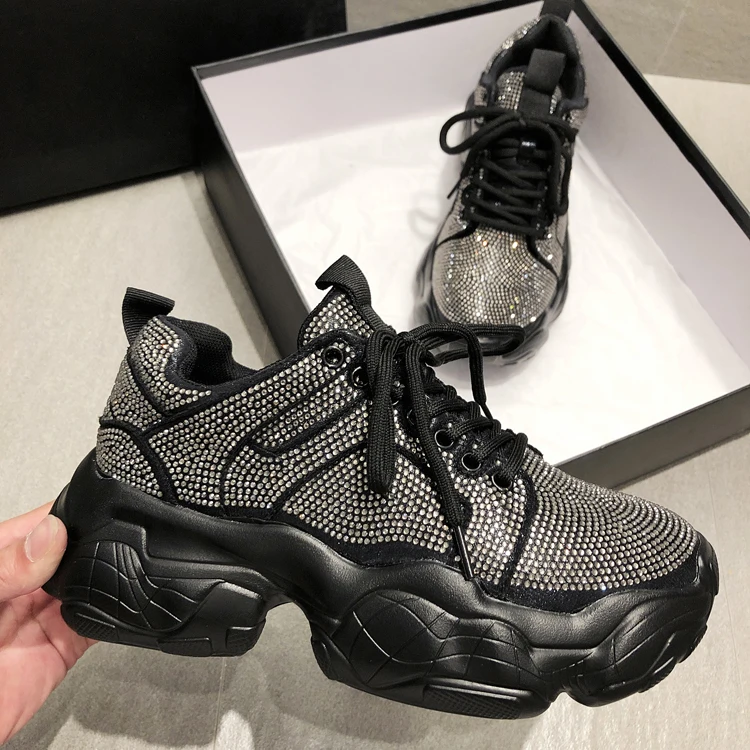 Женская обувь; кроссовки с блестками; женская обувь на платформе; ; теннисные женские кроссовки со стразами; сезон лето