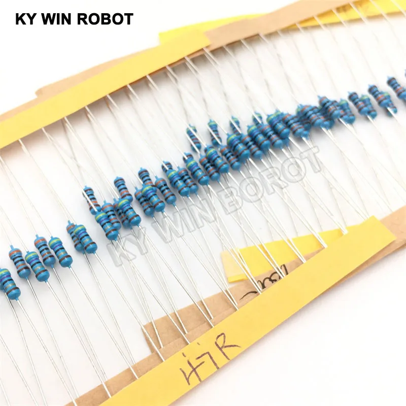 1 Pack 600Pcs 10 -1M Ohm 1/4w Resistance 1% Metal Film Resistor Resistance Assortment Kit Set 30 Kinds Each 20pcs