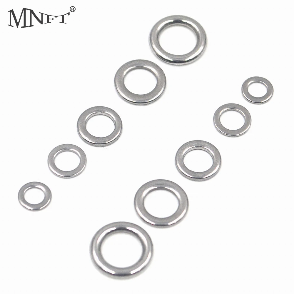 

MNFT 30Pcs High Strength Stainless Solid Rings Fishing Accessories Custom Lure Components