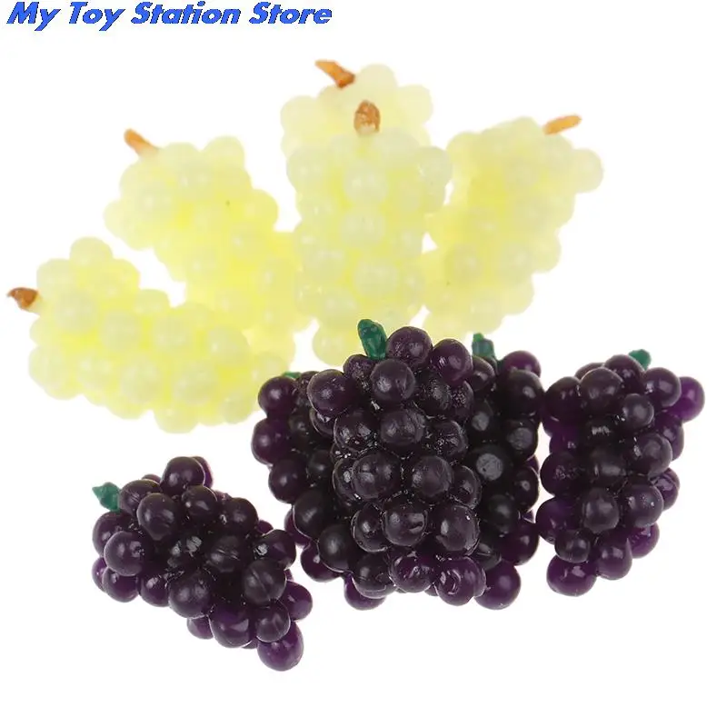 

5Pcs/Set Dollhouse Fruit Grape Mini simulated fruit TPR soft small grape Miniature Props