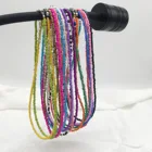 Женское Ожерелье-чокер, 2021, модное короткое ожерелье с бисером 3 мм, Пляжное богемное украшение для красоты, для женщин и девочек, оптовая продажа, украшения на шею