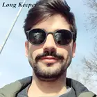 Очки солнцезащитные круглые поляризационные для мужчин и женщин, классические винтажные маленькие солнечные очки для вождения UV400, черные