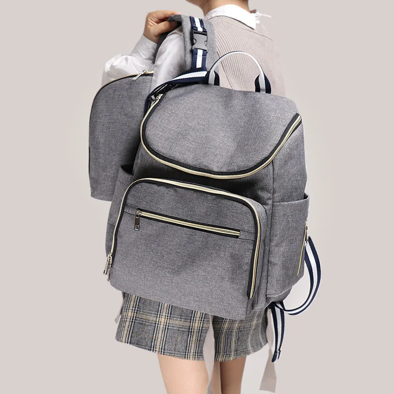 Вместительный рюкзак для мам новая детская сумка хранения гладкая