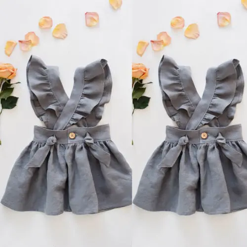 Платья для новорожденных девочек Летняя однотонная одежда Комбинезоны с