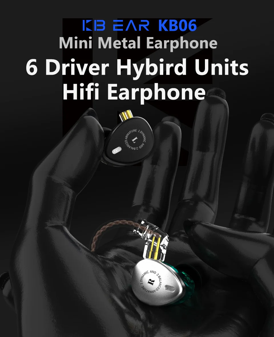 AK KB EAR KB06 6 драйвер 2BA+ 1DD технология Hybird наушники в ухо бас DJ бег спорт HIFI гарнитура Мини вкладыши KEEAR F1/KB10