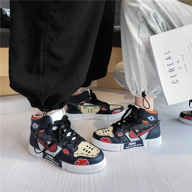 

PARZIVAL Anime shoes Naruto Sneakers Pain six cosplay Men Women Casual Shoes Breathable Winter High-top Vulcanized Canvas Shoes