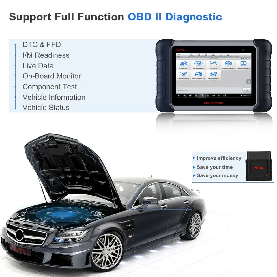 Autel MaxiCOM MK808BT Wireless Car Diagnostic Tool ODB2 scanner 25 Services All System Diagnosis Oil Reset EPB SAS BMS DPF | Автомобили и