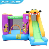 animal dog inflatable jumping bouncer castle slide style jumper family used bouncy house for kids indoor trampoline