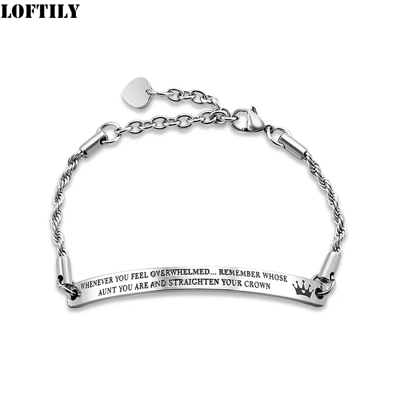 Браслет из нержавеющей стали с короной и бабушкой подарок для женщин семейный