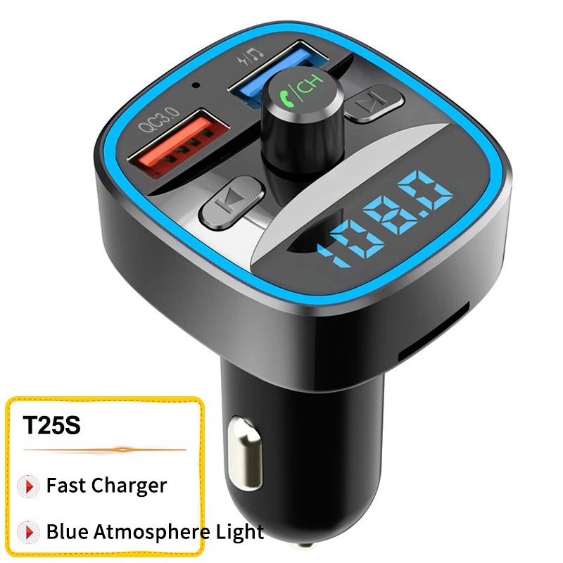 Автомобильный Mp3 Bluetooth плеер автомобильное зарядное устройство Быстрая зарядка