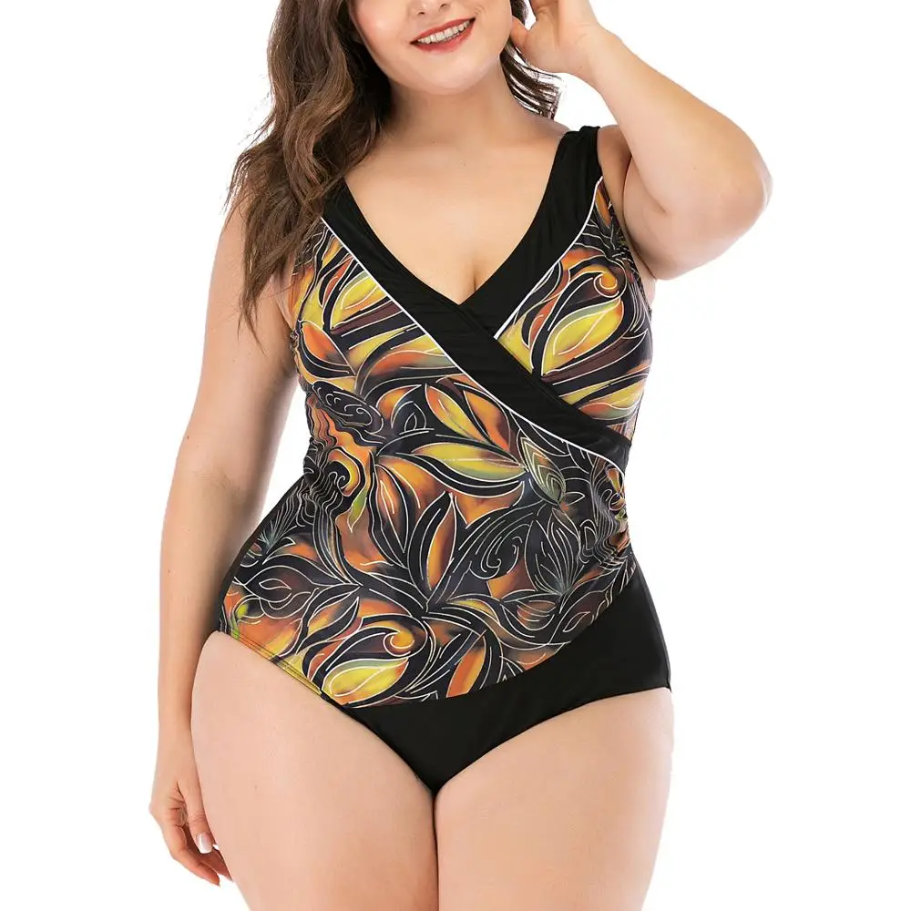 Женский цельный купальник на бретелях с винтажным принтом сексуальный купальный