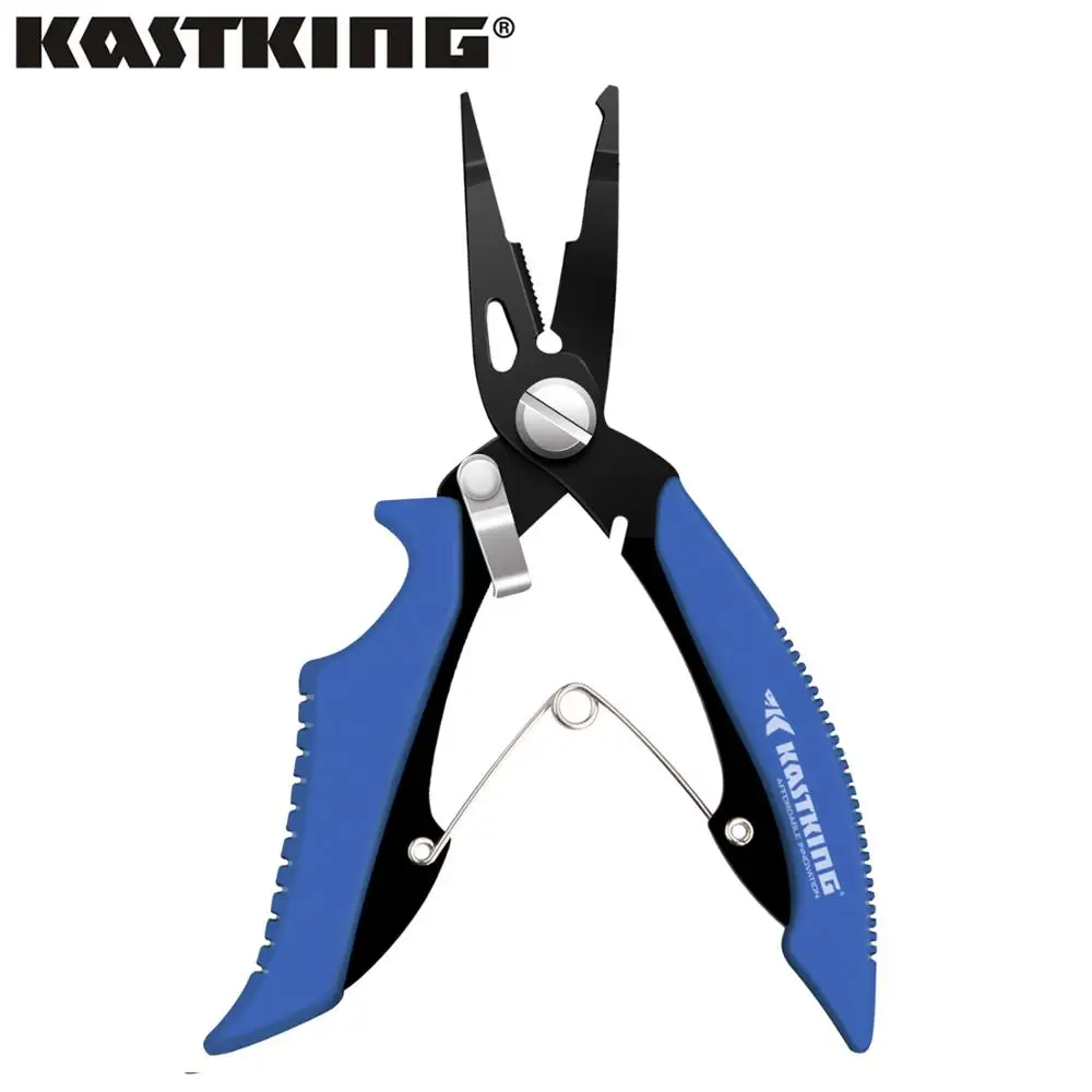 KastKing AccuSplit Split Ring Fishing Pliers Braid Cutters Fishing Line Scissors 420 Stainless Steel Comfortable Rubber Handle
