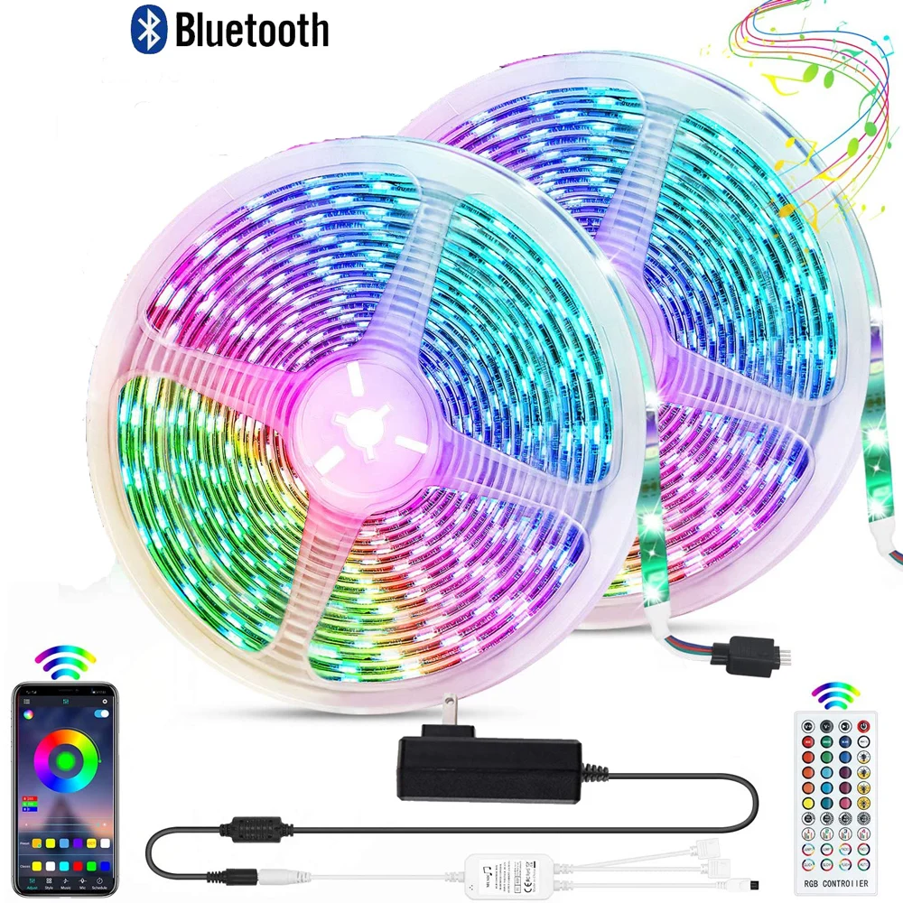 Светодиодная ленсветильник RGB 12 В 5050 5 м 10 с пультом ДУ 40 клавиш|Светодиодные