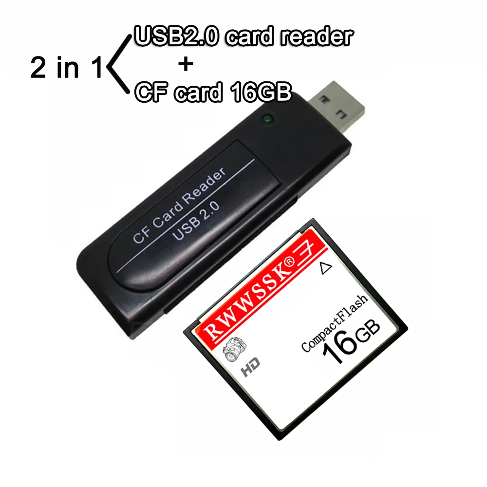 Оригинальный совместимый A + Compact Flash cf USB2.0 кард ридер CF карта 128 МБ 256 1 Гб 2 4 ГБ 8 16 32 64