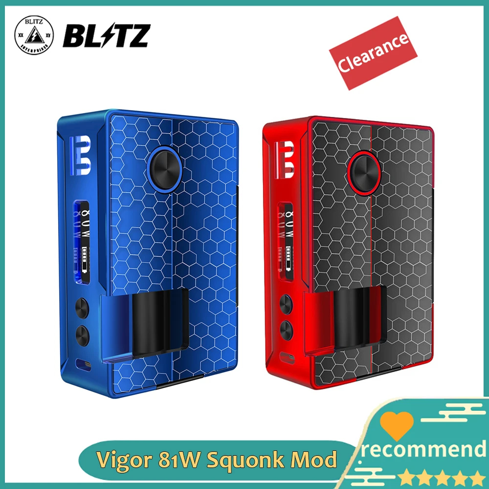 Blitz Vigor 81W Squonk MOD Powered By 18650/20700 Battery TC Box Mod with 10ml Silicone Bottle vs fuchai mod | Электроника