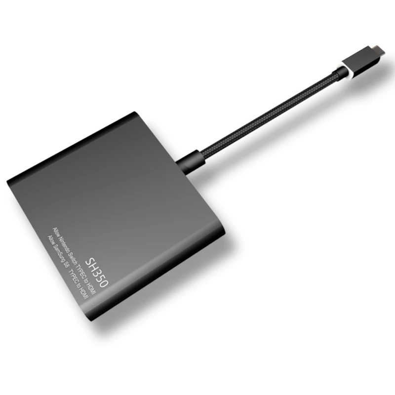 SH350 type C адаптер USB-C к HDMI/USB3.0/type-c конвертер type-C хаб-конвертер портативная