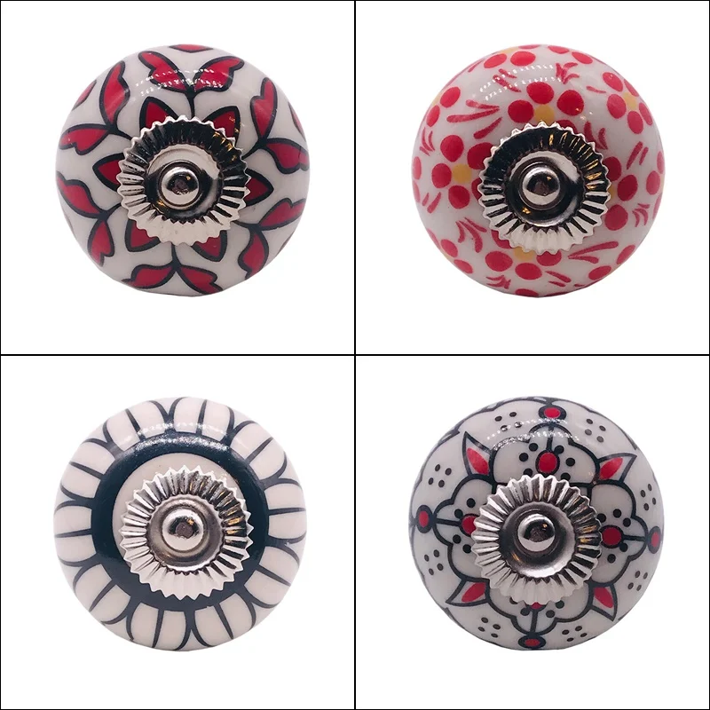 1PC Vintage Ceramic Door Knob Shabby Wardrobe Cabinet Drawer Pull Kitchen Handle Retro colorful Cupboard | Обустройство дома