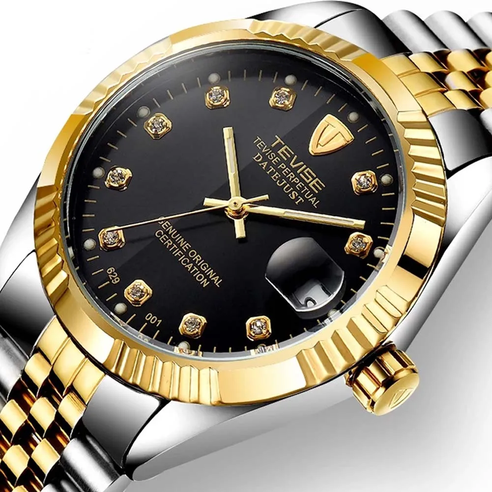 

Мужские механические часы с турбийоном TEVISE, золотистые часы с автоподзаводом, модель XFCS, 2021