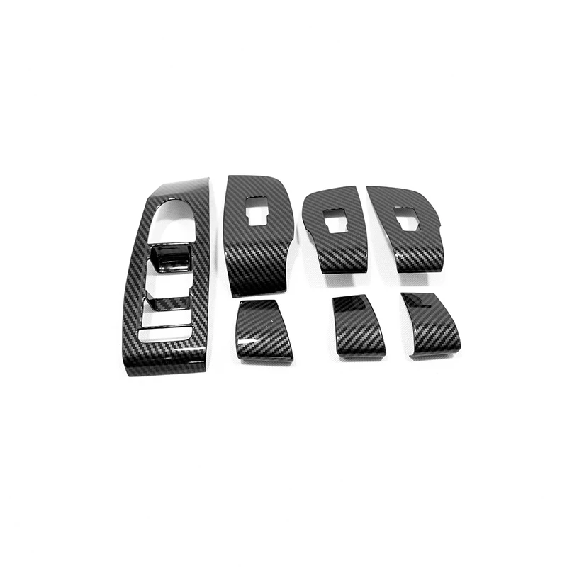 

Lift Control Switch Panel Cover Trim Car Styling Accessories ABS Matte/ Carbon Fibre 2020 Door Window Glass 2019 for Mazda 3 M3